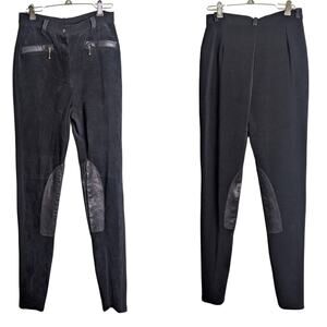 Vintage Laurence Roy Leather & Suede Patch Streetwear Pants Women's Size Small